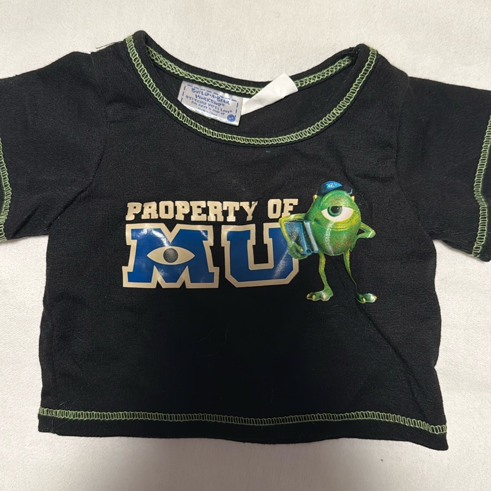 Monsters university build a bear shirt